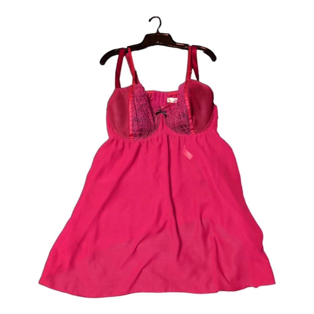 NWT Cacique 2 Pc. Lingerie Seriously Sexy Collection Hot Pink Plus Size 42dd